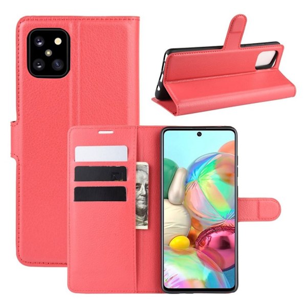 Classic Samsung Galaxy Note 10 Lite flip kuoret - Punainen Red