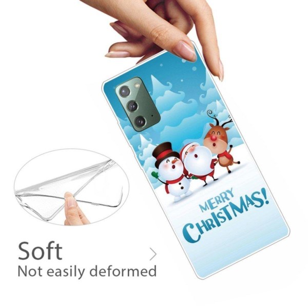Juletaske til Samsung Galaxy Note 20 - Jule-Familiefoto White