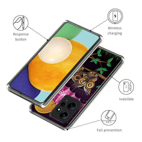 Deco Xiaomi Redmi Note 12 skal - Uggla Par Rosa