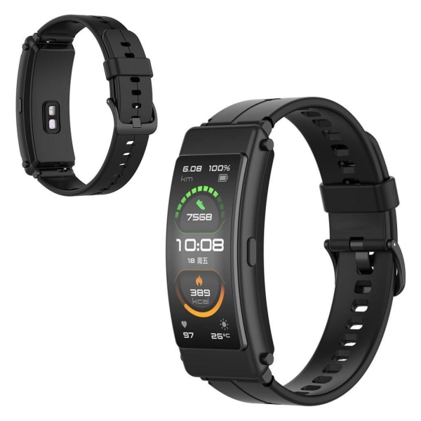 silikon klockarmband för Huawei TalkBand B6 / B3 - orange röd Svart