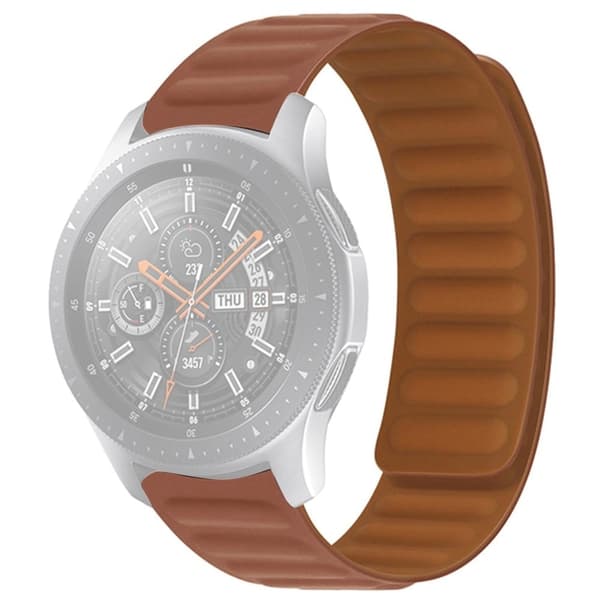 20mm Universal silikoni magneettilukkoinen ranneke - Ruskea Brown