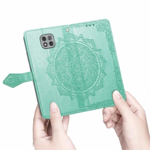 Mandala Motorola Moto G Power (2021) Läppäkotelo - Vihreä Green