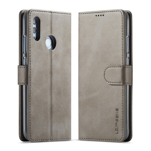 LC.IMEEKE Huawei P Smart 2019 læderetui - Grå Silver grey