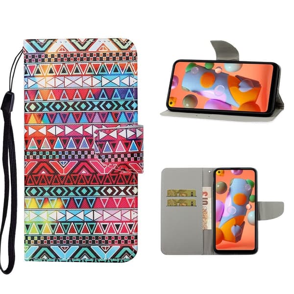 Wonderland Samsung Galaxy A21s Flip etui - Colorful Pattern Multicolor