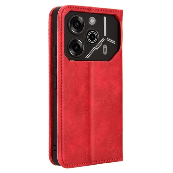 Bofink Vintage Tecno Pova 6 Pro nahkakotelo - Punainen Red