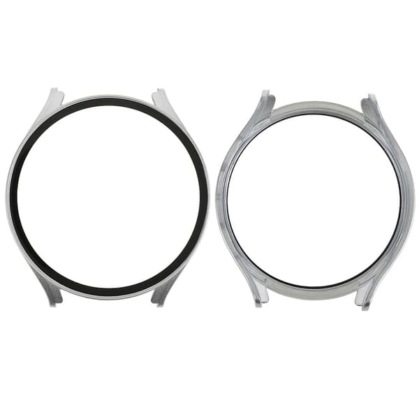 Samsung Galaxy Watch 5 (44mm) watch cover with tempered glass - Silver Silvergrå