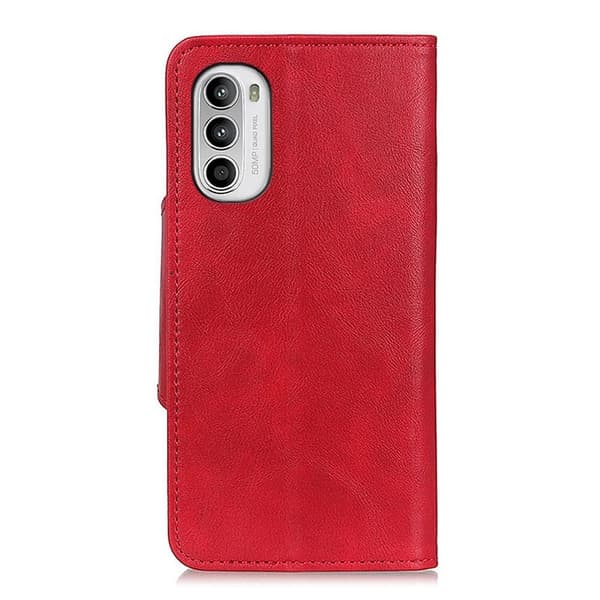 Alpha läder Motorola Moto G52 fodral - Röd Röd