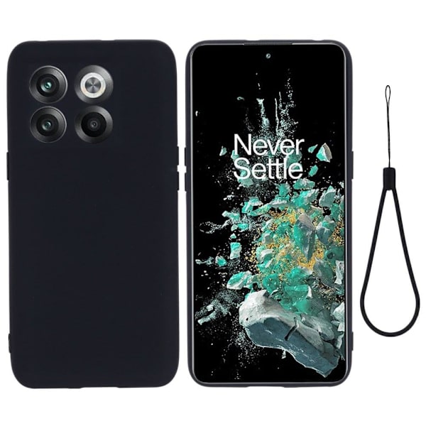Matt OnePlus Ace Pro / OnePlus 10T skal av flytande silikon - Svart Svart