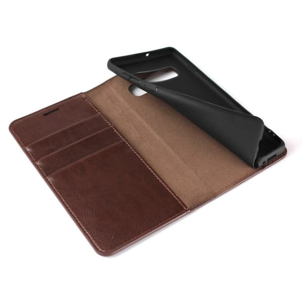 Crazy Horse Samsung Galaxy S10 Plus aitoa nahkaa suojakotelo - Kahvi Brown
