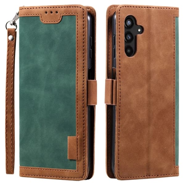 Surburbian Samsung Galaxy A55 flip-etui i lær - Grønn Green