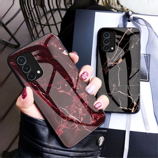 Fantasy Marble OnePlus Nord N200 5G Suojakuori - Musta Marble Black