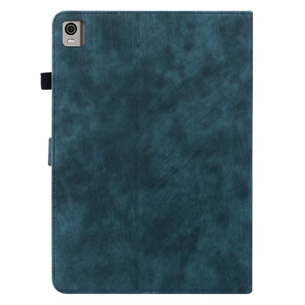Nokia T21 sødt tigermønster læder flip cover - Mørkeblå Blue