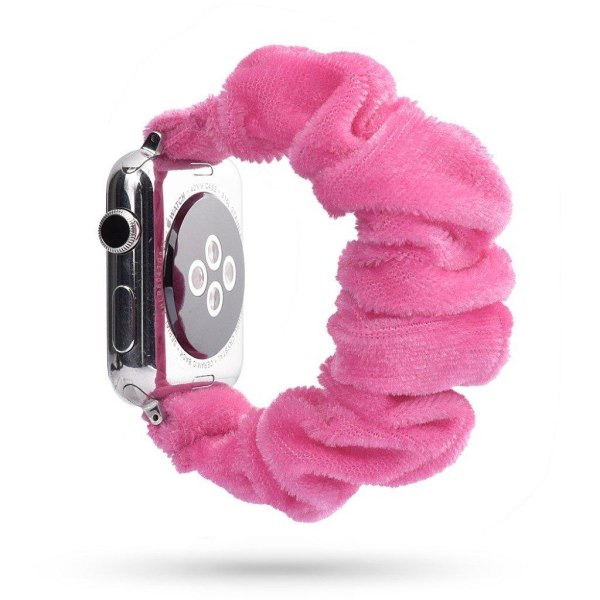 Apple Watch Series 5 44mm Mønster stof urrem - Pink Pink
