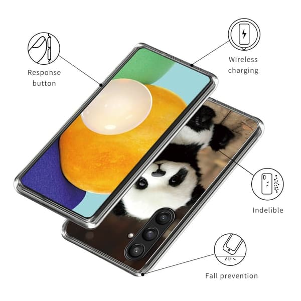 Deco Samsung Galaxy S24 deksel - Panda Brown
