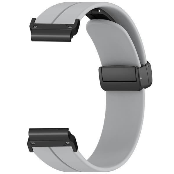 Garmin Fenix 7S / 6S / 5S 20 mm klockarmband Magnetiskt spänne Silikonklockarmband - Grå Silvergrå