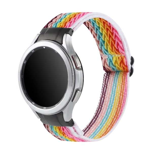 Samsung Galaxy Watch 5 / 4 elastisk nylonrem - Regnbue Multicolor