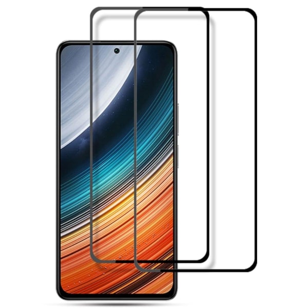 2 kpl AMORUS erittäin vahva lasi näytönsuoja Xiaomi Poco F4 / Redmi K40S Transparent