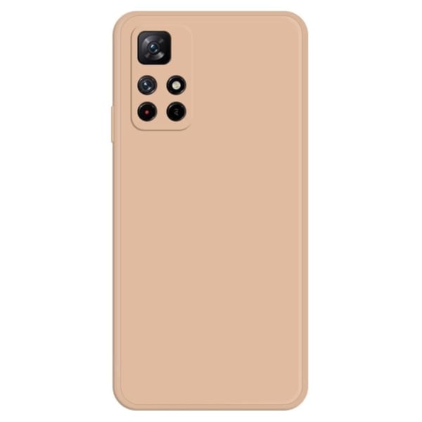 Avfasat gummerat anti-droppskydd för Xiaomi Poco M4 Pro 5G - Orange Orange