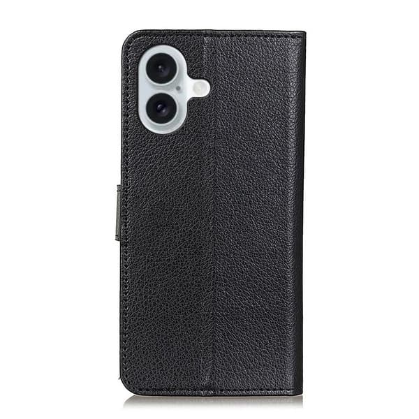 Klassisk iPhone 16 Plus flip etui - Sort Black