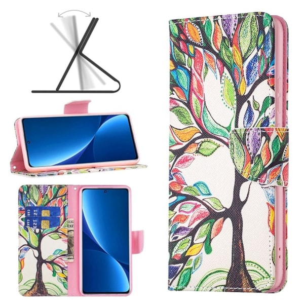 Wonderland Xiaomi 12 Pro flip etui - Livstræ Multicolor