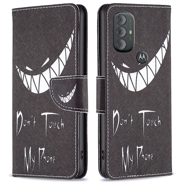 Wonderland Motorola Moto G Power (2022) flip etui - Rør Ikke Ved Min Telefon Black