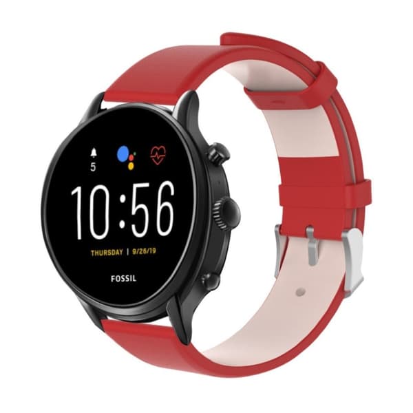 Fossil Gen 5 aito nahkakellonauha - Punainen Red