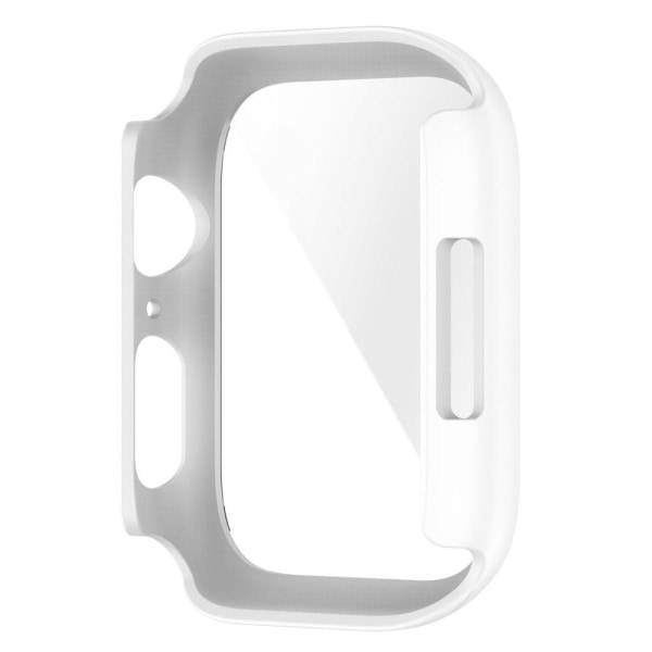 Apple Watch (45mm) 2-in-1 suojakuori karkaistulla lasisuojalla - Valkoinen White