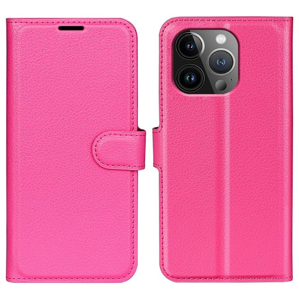 Classic iPhone 15 Pro Max Läppäkotelo - Rose Pink