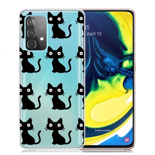 Deco Samsung Galaxy A82 5G Suojakotelo - Little Cats Black