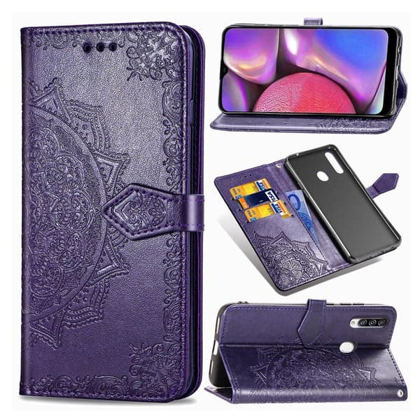 Mandala Samsung Galaxy A20s veske - Lilla Purple