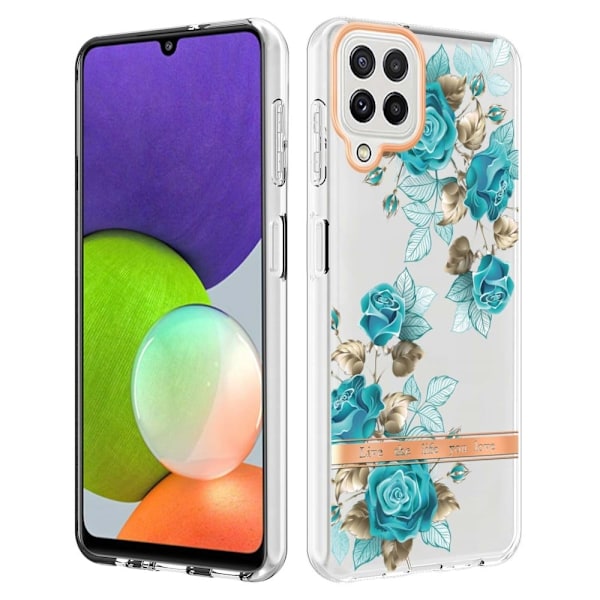 Supertunt och slitstarkt mjukfodral för Samsung Galaxy A22 4G / M32 - Blå Ros Blå