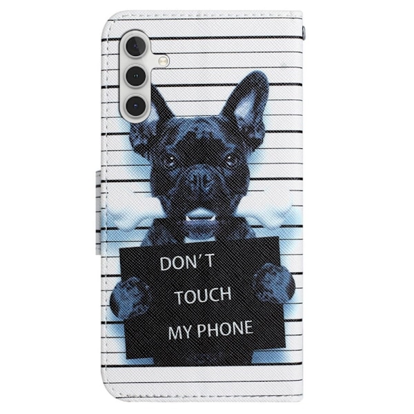 Wonderland Samsung Galaxy A54 Flip Etui - Don't Touch My Phone Black