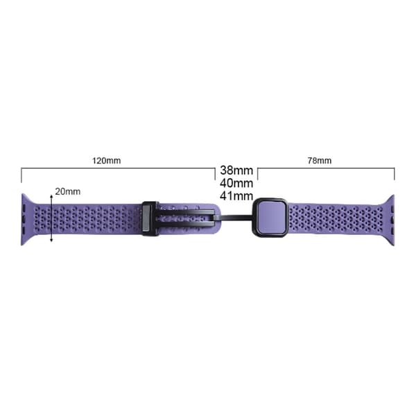 Apple Watch Series 41mm - 40mm - 38mm Magnetisk silikonbånd - Hvit White