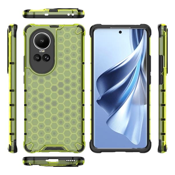 Bofink Honeycomb Oppo Reno10 Etui - Grønn Green