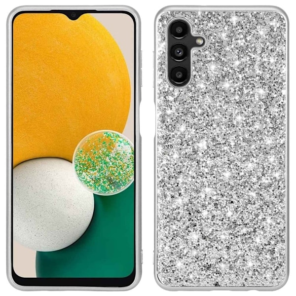 Glitter Samsung Galaxy A13 5G skal - Silver/Grå Silvergrå