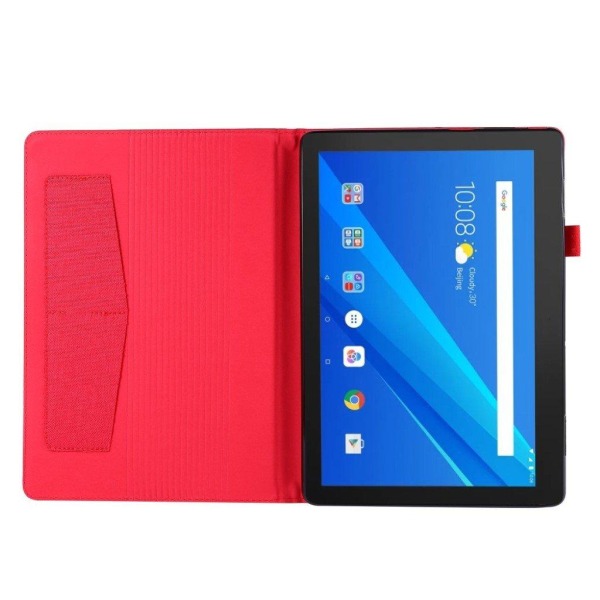 Lenovo Tab M10 cloth leather flip case - Red Röd
