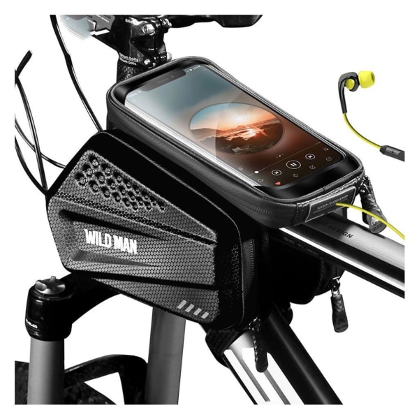 WILD MAN ES6 waterproof cycling bag + touch screen view Black
