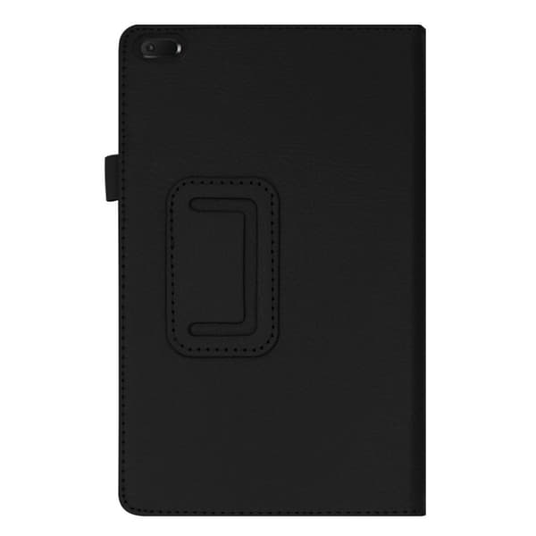 Lenovo Tab E8 litchi läderfodral - Svart Svart