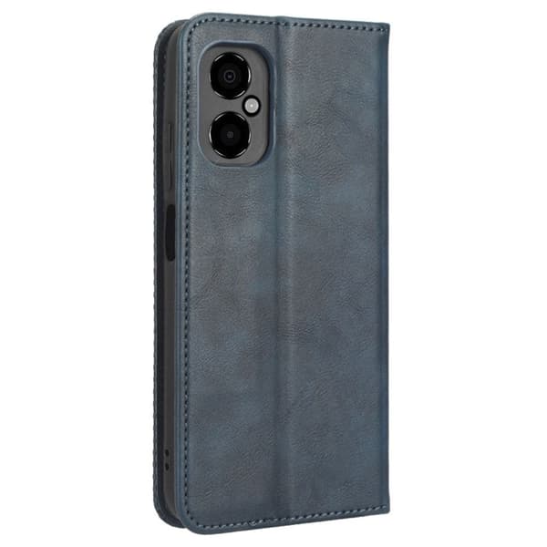 Bofink Vintage Xiaomi Poco M4 5G Læretui - Blå Blue