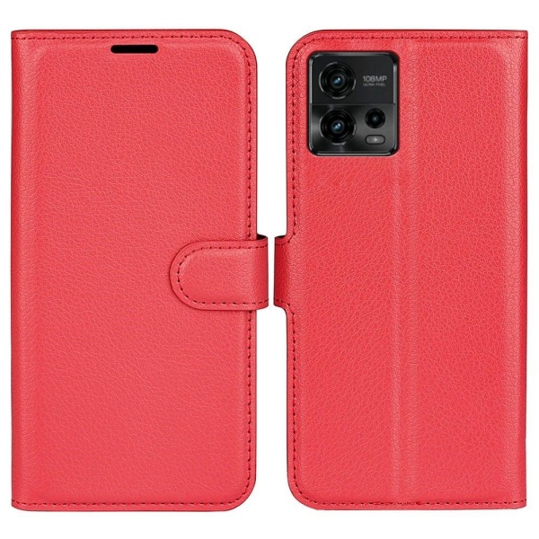 Klassisk Motorola Moto G72 Flip Etui - Rød Red