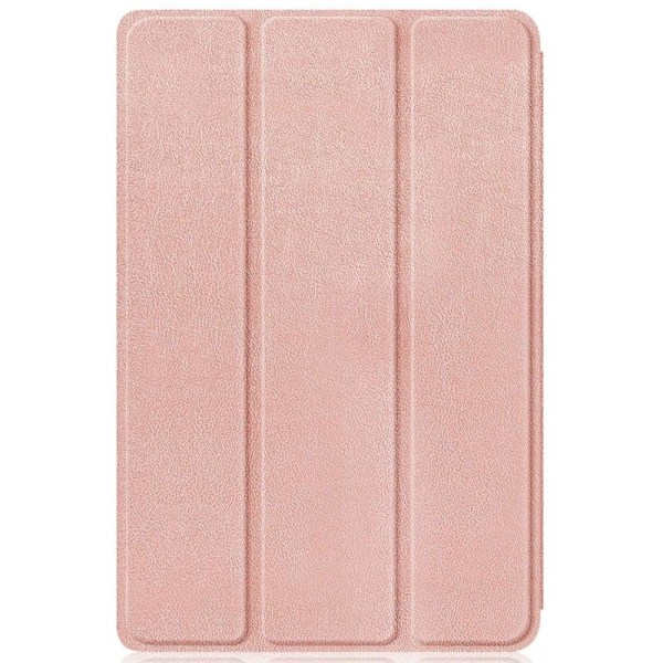 Tri-fold Leather Stand Case for Amazon Fire 7 (2022) - Rose Gold Pink