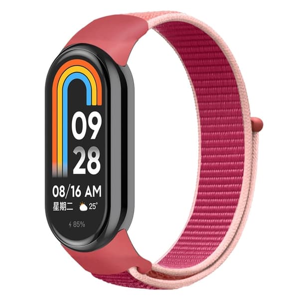 Xiaomi Smart Band 8 cool nylonrem - Granatäpple Röd Röd