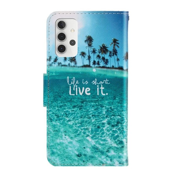 Wonderland Samsung Galaxy A32 Läppäkotelo - Coconut Puu Blue