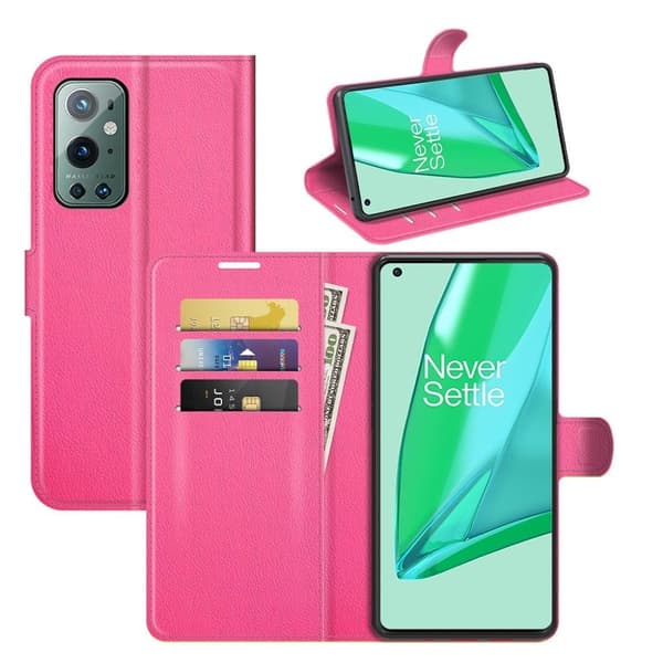 Classic OnePlus 9 Pro Flip Etui - Rose Pink