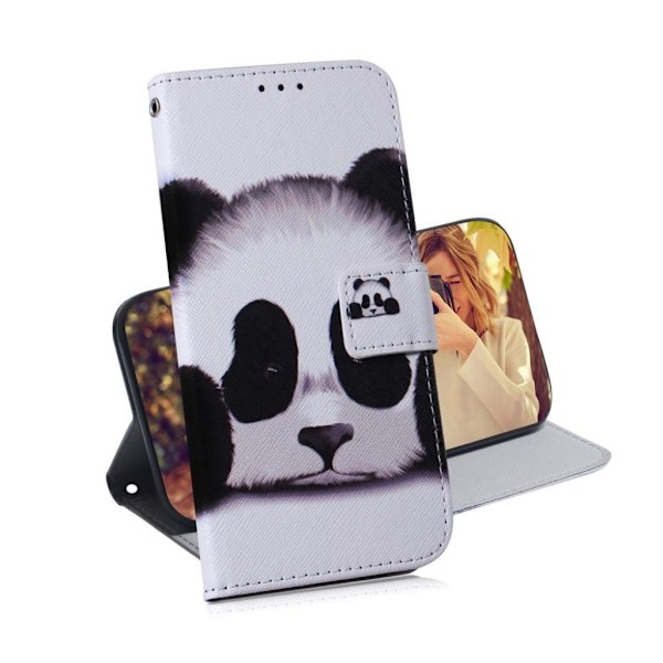 Sony Xperia 10 Plus -kotelo nahasta - Panda Multicolor