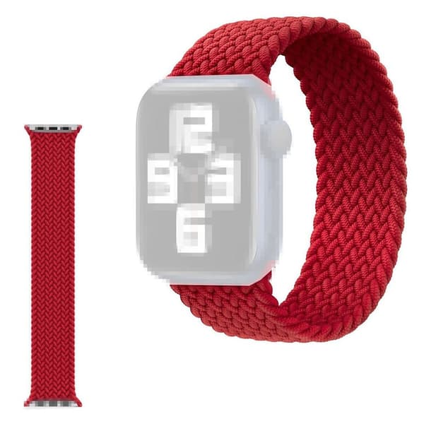 Apple Watch Series 6 / 5 40mm nailon kellonauha - Punainen / Koko: L Red