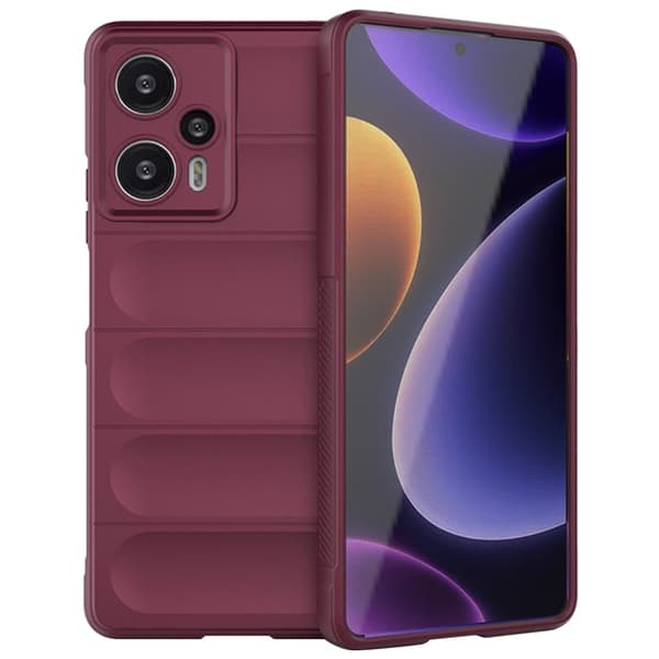Mjukt greppformat Xiaomi Poco F5 Pro / Xiaomi Redmi Note 12 Turbo skal - Röd Röd