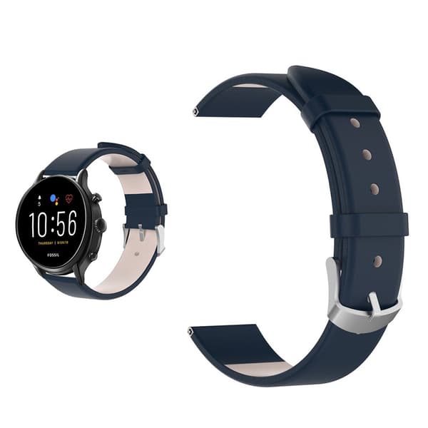 Fossil Gen 5 urrem i ekte skinn - Mørkeblå Blue