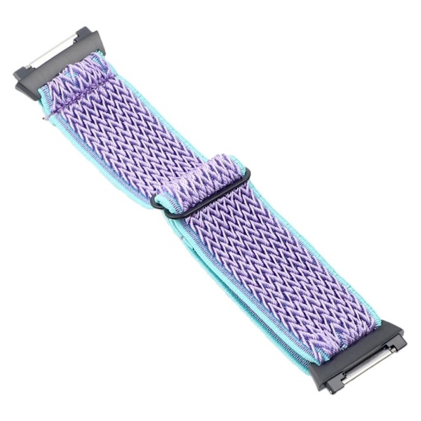 Fitbit Ionic wave pattern nylon watch strap - Purple / Blue Lila