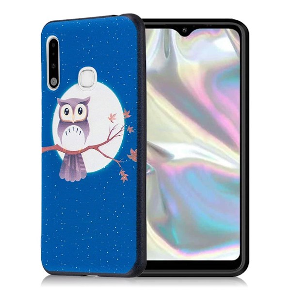 Imagine Samsung Galaxy A70e deksel - Ugle Og Måne Multicolor